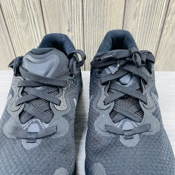 Nike Renew Run 2 Shoes Men's 11  Triple Black Low Top Athletic Running Sneakers - Picture 6 of 16